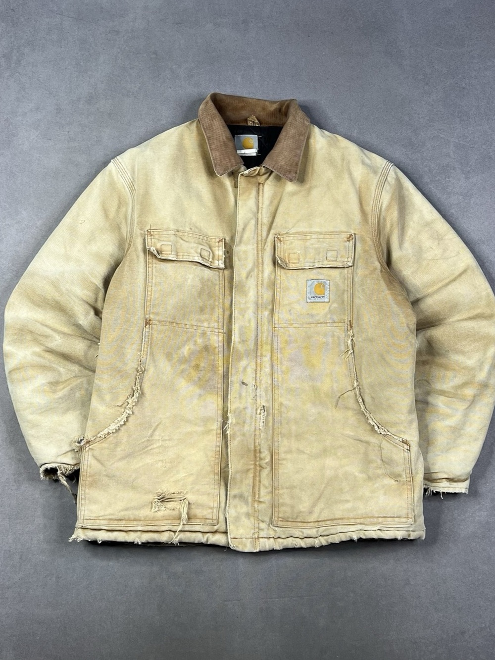Carhartt C003 Traditional Coat / Arctic-Quilted Jacket Men's Tan Work Jacket Vin